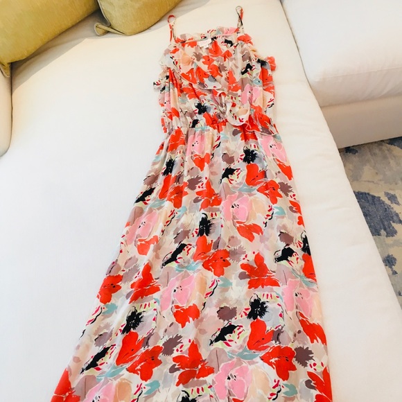 SOLD Parker Floral Silk Maxi Dress - Picture 2 of 7